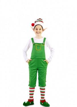 Fato de duende verde com gorro para criança