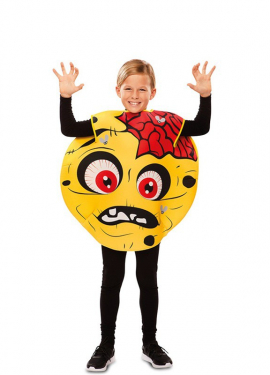 Fato de zumbi emoticon para crianças