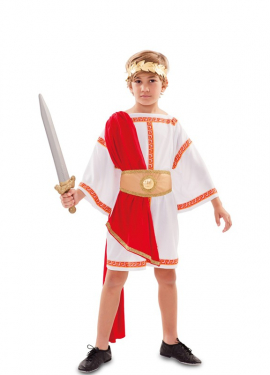 Fato de imperador romano para criança