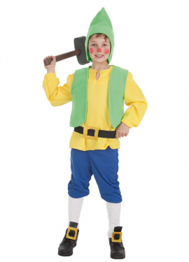 Yellow Fairy Tale Dwarf Costume for Child