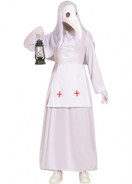 Fato de enfermeira da peste para mulher