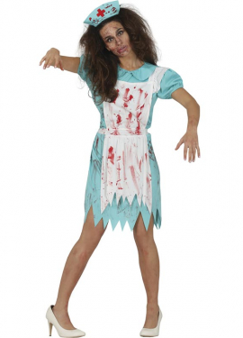 Fato de enfermeira zumbi para mulher