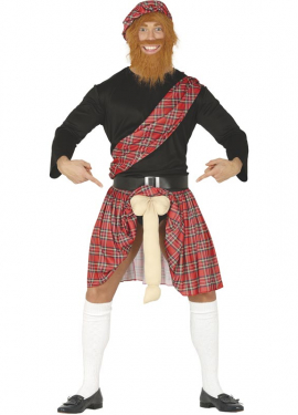 Fato de escocês com surpresa para homem