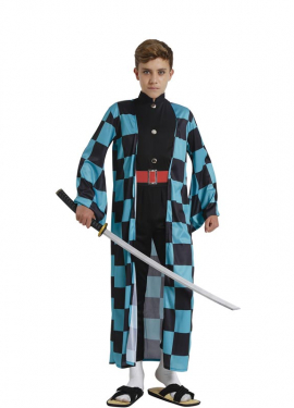 Fato Anime Demon Slayer Swordsman para Adolescente