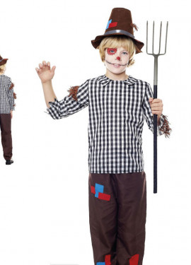Plaid Scarecrow Costume for Boys