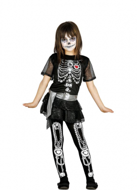 Shiny Skeleton Costume for Girl