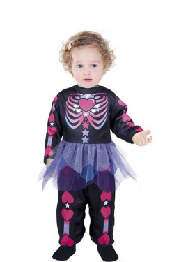 Skeleton Hearts and Stars Costume for baby
