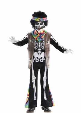 Hippie Skeleton Costume for children