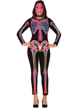 Neon Skeleton Costume for Women