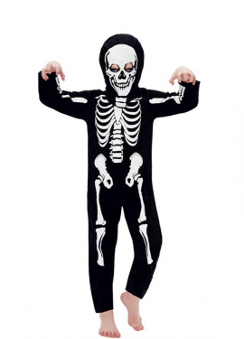 Fato de esqueleto para criança