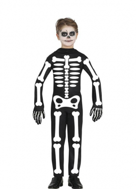 Fato de esqueleto amigável para criança