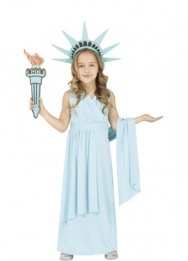 Fato da estátua da liberdade infantil