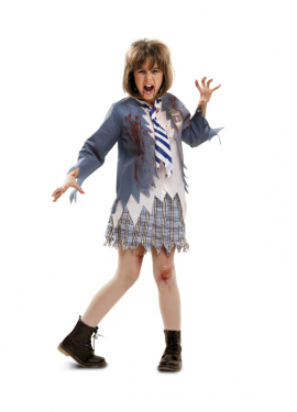 Fantasia de estudante zumbi para menina