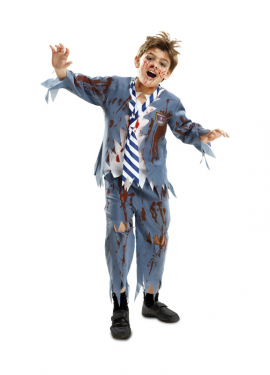 Fantasia de estudante zumbi para menino