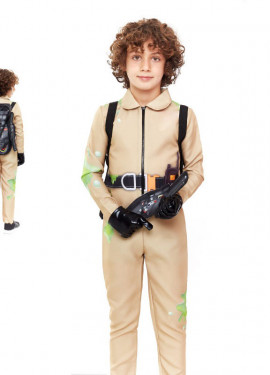 Fato de Exterminador de Fantasmas bege para criança