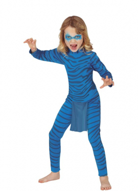 Blue Feline Costume for children