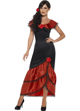 Flamenco Costume with Polka Dots for women