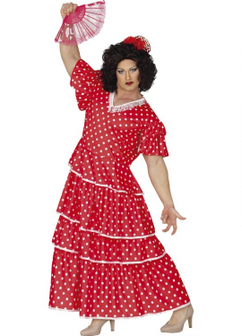 Fato de flamenco de bolinhas vermelhas para homens