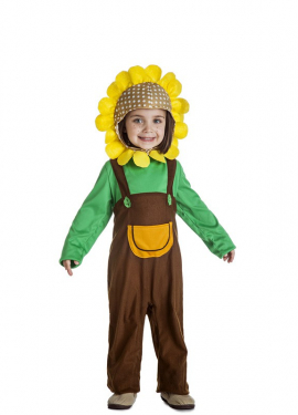 Fato de girassol para crianças e bebês