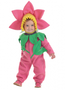Fato de flor rosa para bebê