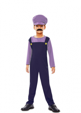 Fato de encanador roxo para menino