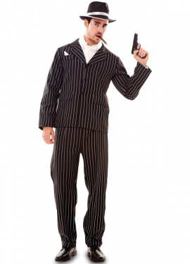 Gangster costume with scarf for men