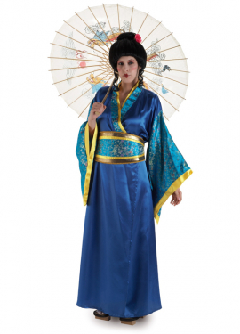 Fato de Gheisa azul para mulher