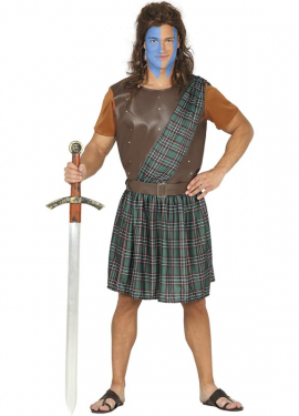 Fato de guerreiro escocês para adulto