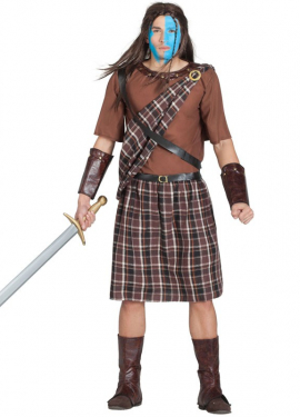 Fato de guerreiro escocês para homem