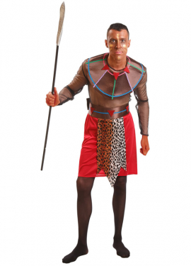 Fato de guerreiro Masái para homem