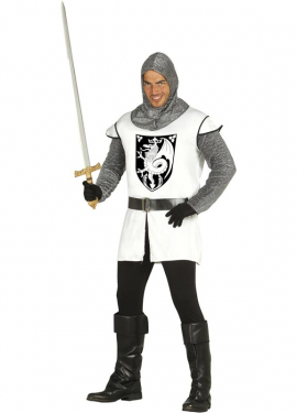 Fato de guerreiro ou cavaleiro medieval para homem