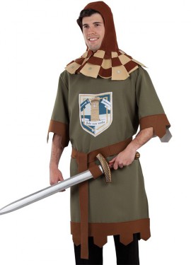 Fato de guerreiro verde medieval para homem