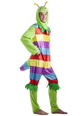 Fato de verme multicolor masculino