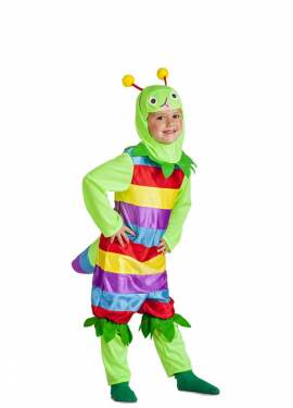 Fato de verme multicolor para crianças