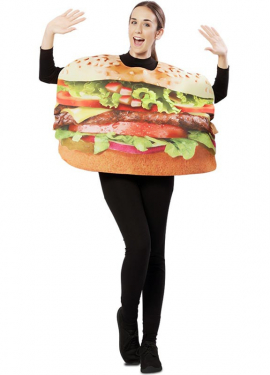 Fato de hambúrguer para adulto