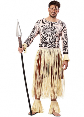 Fato havaiano tatuado para homem