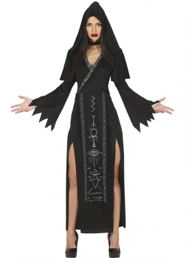 Women's Black Satanic Sorceress Hooded Costume