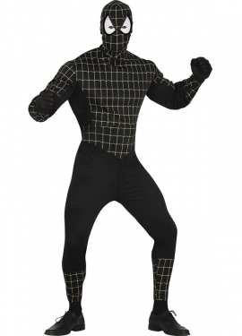 Fato de Herói Aranha Negra para homem