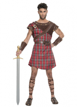 Red Scottish Highlander Costume for Men