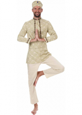 Fato de Bollywood indiano com turbante para homem