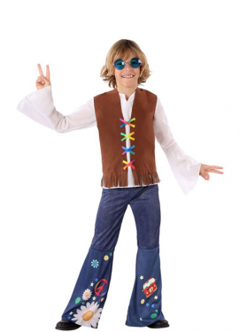Fato de hippie com colete para criança