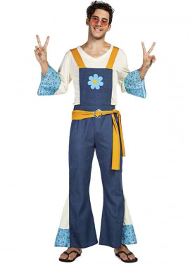 Fato de flor hippie para homem