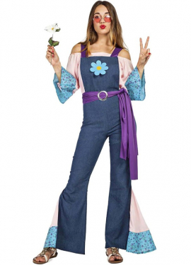 Fato de flor hippie para mulher