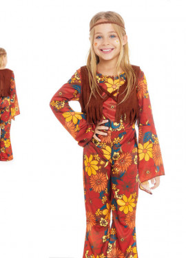 Floral Hippie Costume with Vest for Girl
