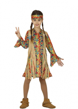 Flowery Hippie Costume for Girl