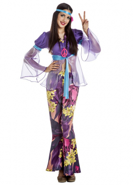 Purple Hippie Costume for Women