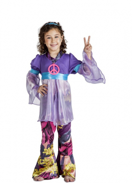 Purple Hippie Costume for Girl