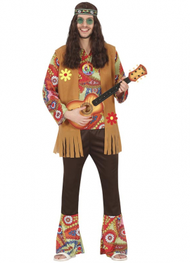 Fato de hippie paz e amor para homem