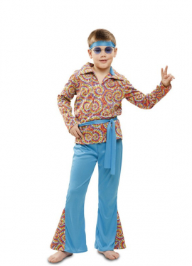 Fato de hippie psicodélico para menino