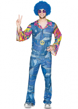 Fato de cowboy hippie masculino